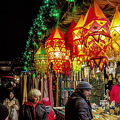 Colourful cloth hanging lights (1428 visits) Giftshop at Dresden Striezelmarkt Colourful cloth hanging lights